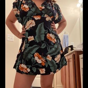Umgee Short Sleeve Floral Dress